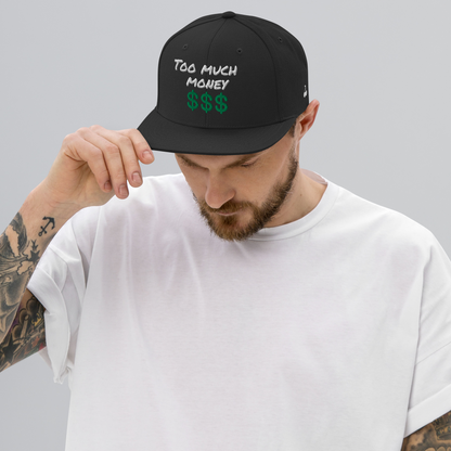 To much money snapback hat