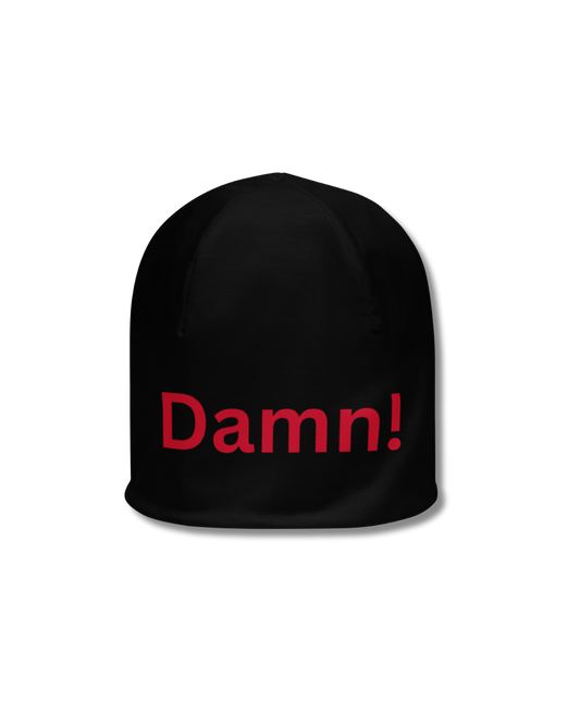 Damn black beanie
